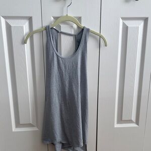 Athleta Light Gray Racerback Tank Top